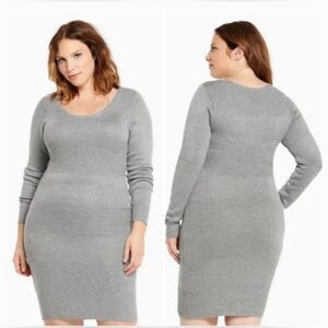 Torrid Gray Sweater Dress, Size‎ 2X